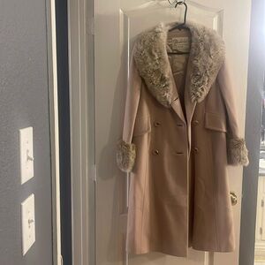 Fox Fur vintage trench coat never worn new size L no tags